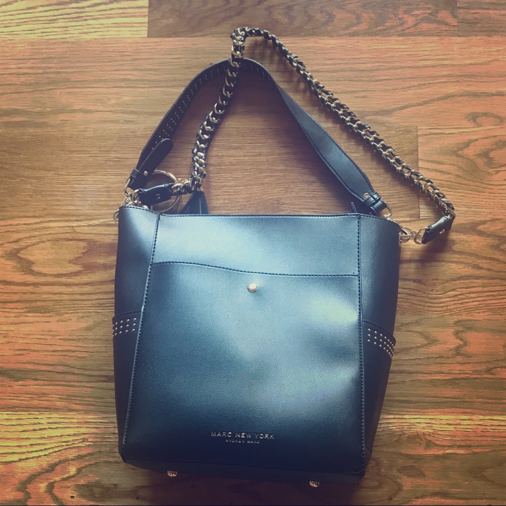 Marc New York Black Purse w/ gold detailing